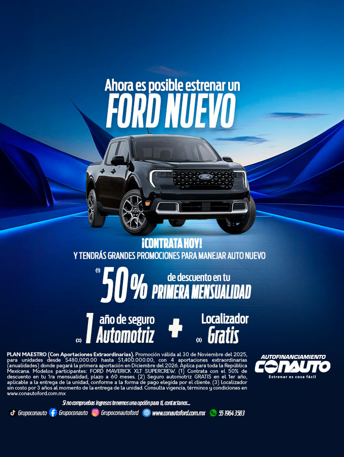 Ahora es posible estrenar un FORD NUEVO